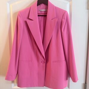 Alice and Olivia - hot pink hip length blazer